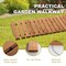 Light Brown Fir Wood Garden Pathway Roll-Up Walkway with Anti-Slip Surface for Outdoor Use
